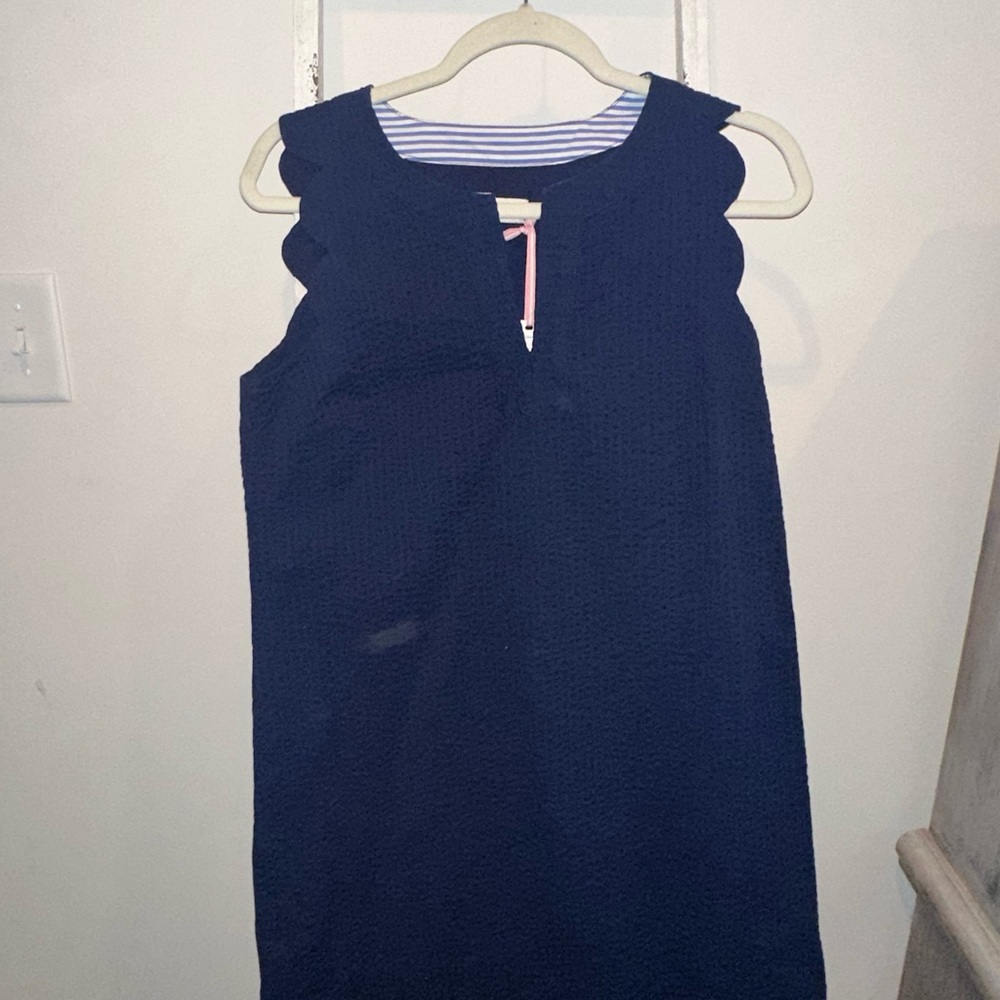 Vineyard Vines Blue and White Sleeveless Sheath Dress
